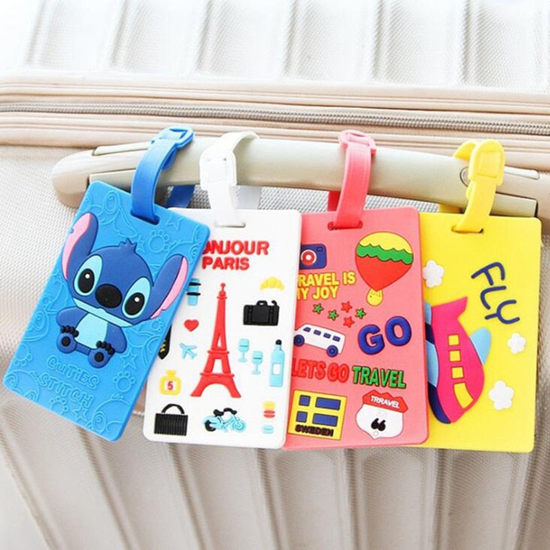 Kawaii Stitch Doraemon Suitcase Luggage Tag Cartoon ID Address