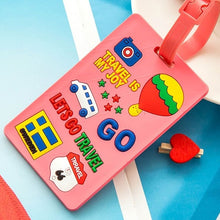Load image into Gallery viewer, Kawaii Stitch Doraemon Suitcase Luggage Tag Cartoon ID Address Holder Baggage Label Silica Ge Identifier Cute Travel Accessories