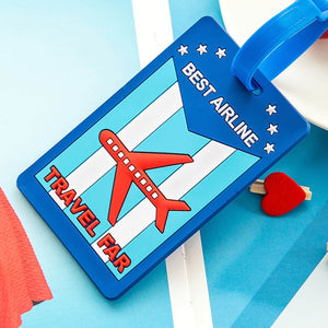 Kawaii Stitch Doraemon Suitcase Luggage Tag Cartoon ID Address Holder Baggage Label Silica Ge Identifier Cute Travel Accessories