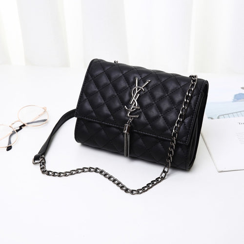 Bag Women's 2019 New Style Fashion Korean-style Rhombus Chain Bag Single-shoulder Crossbody Bag a Generation of Fat