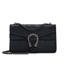 Load image into Gallery viewer, Snake Fashion Brand Women Bag Alligator PU Leather Messenger Bag Designer Chain Shoulder Crossbody Bag Women Handbag Bolso Mujer