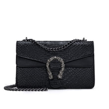 Load image into Gallery viewer, Snake Fashion Brand Women Bag Alligator PU Leather Messenger Bag Designer Chain Shoulder Crossbody Bag Women Handbag Bolso Mujer
