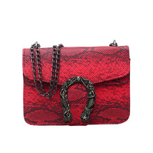 Load image into Gallery viewer, Snake Fashion Brand Women Bag Alligator PU Leather Messenger Bag Designer Chain Shoulder Crossbody Bag Women Handbag Bolso Mujer